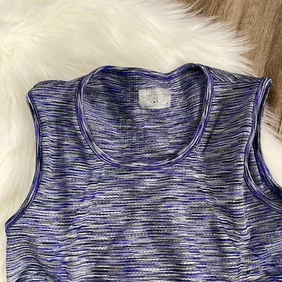 Athleta Fastest Track Space Dye Blue Purple Muscle Tank Size Small - Picture 3 of 8